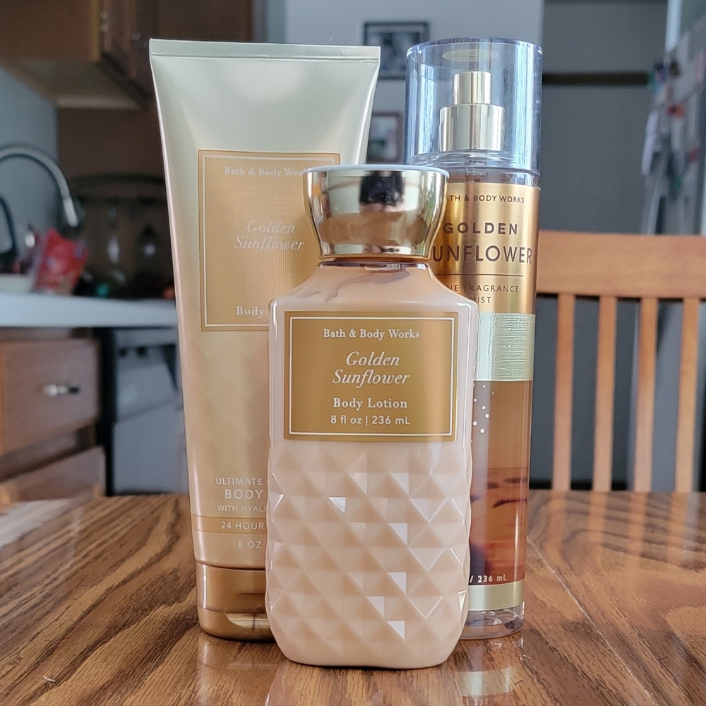 Bath and Body Works Golden Sunflower Body Care Set